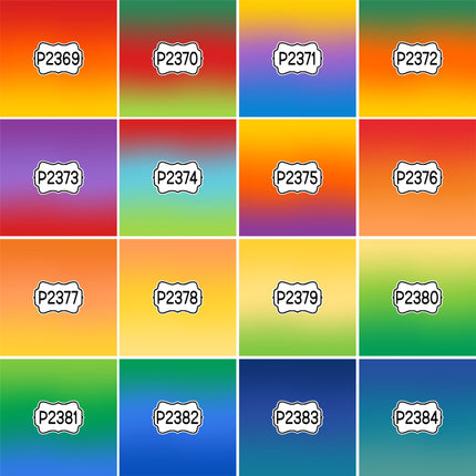 Ombre Gradient Group 2 Print Pattern DIY Vinyl Sheet Iron-On Transfer or Sticker