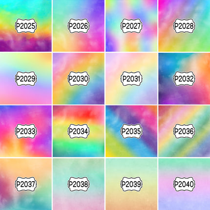 Ombre Gradient Group 1 Print Pattern DIY Vinyl Sheet Iron-On Transfer or Sticker