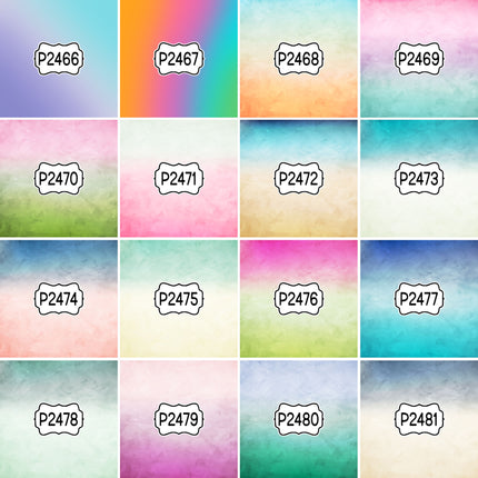 Ombre Gradient Group 2 Print Pattern DIY Vinyl Sheet Iron-On Transfer or Sticker