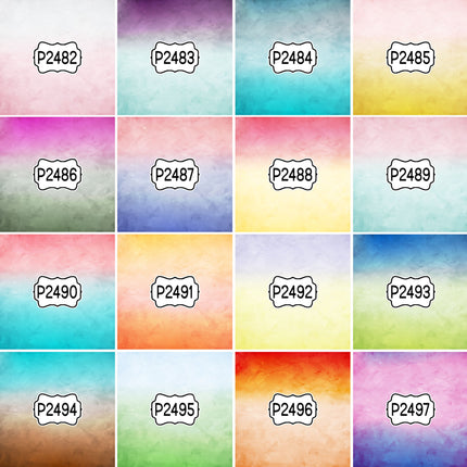 Ombre Gradient Group 2 Print Pattern DIY Vinyl Sheet Iron-On Transfer or Sticker
