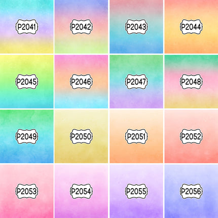 Ombre Gradient Group 1 Print Pattern DIY Vinyl Sheet Iron-On Transfer or Sticker
