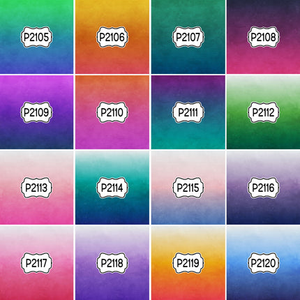 Ombre Gradient Group 1 Print Pattern DIY Vinyl Sheet Iron-On Transfer or Sticker