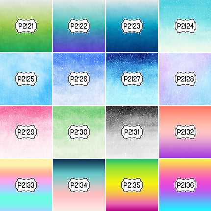 Ombre Gradient Group 1 Print Pattern DIY Vinyl Sheet Iron-On Transfer or Sticker