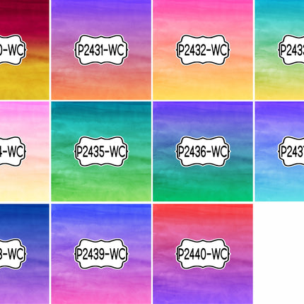 Ombre Watercolor Print Pattern DIY Vinyl Sheet Iron-On Transfer or Sticker