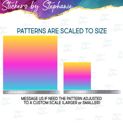Ombre Gradient Group 1 Print Pattern DIY Vinyl Sheet Iron-On Transfer or Sticker