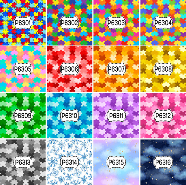All Other Miscellaneous Print Pattern DIY Vinyl Sheet Iron-On Transfer or Sticker