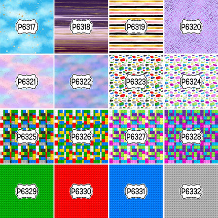All Other Miscellaneous Print Pattern DIY Vinyl Sheet Iron-On Transfer or Sticker