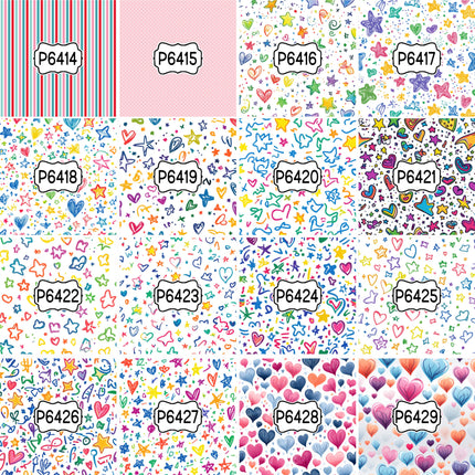 All Other Miscellaneous Print Pattern DIY Vinyl Sheet Iron-On Transfer or Sticker