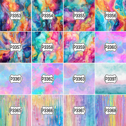 Paint/Ink Group 2 Print Pattern DIY Vinyl Sheet Iron-On Transfer or Sticker