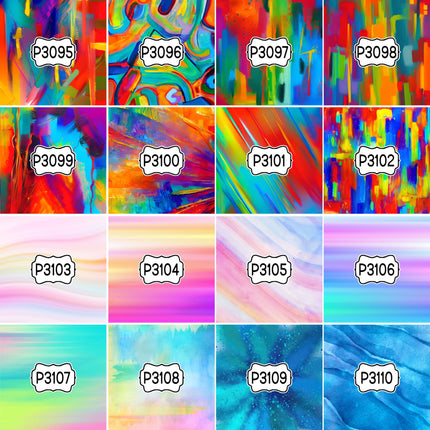 Paint/Ink Group 1 Print Pattern DIY Vinyl Sheet Iron-On Transfer or Sticker