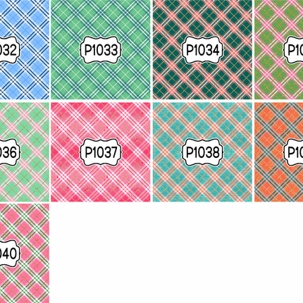 Plaid Buffalo Gingham Print Pattern DIY Vinyl Sheet Iron-On Transfer or Sticker