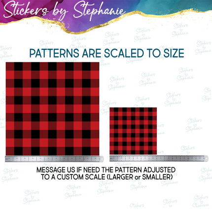 Plaid Buffalo Gingham Print Pattern DIY Vinyl Sheet Iron-On Transfer or Sticker