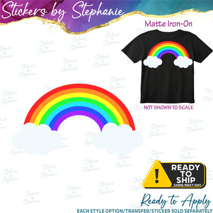 Rainbow Matte Iron-On Transfer