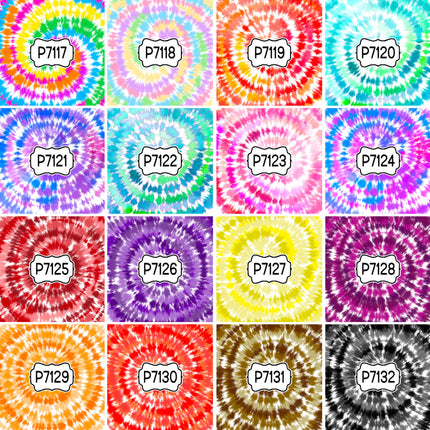 Tie Dye Print Pattern DIY Vinyl Sheet Iron-On Transfer or Sticker