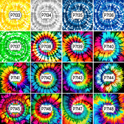 Tie Dye Print Pattern DIY Vinyl Sheet Iron-On Transfer or Sticker