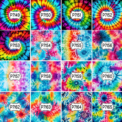 Tie Dye Print Pattern DIY Vinyl Sheet Iron-On Transfer or Sticker
