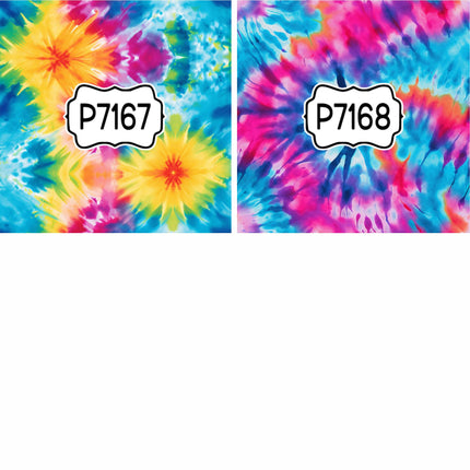 Tie Dye Print Pattern DIY Vinyl Sheet Iron-On Transfer or Sticker