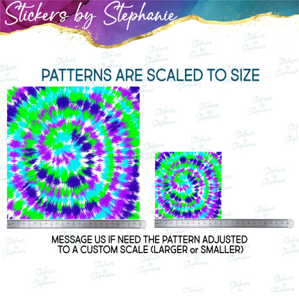 Tie Dye Print Pattern DIY Vinyl Sheet Iron-On Transfer or Sticker