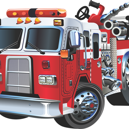 Fire Truck Matte Iron-On Transfer