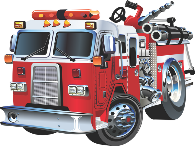 Fire Truck Matte Iron-On Transfer
